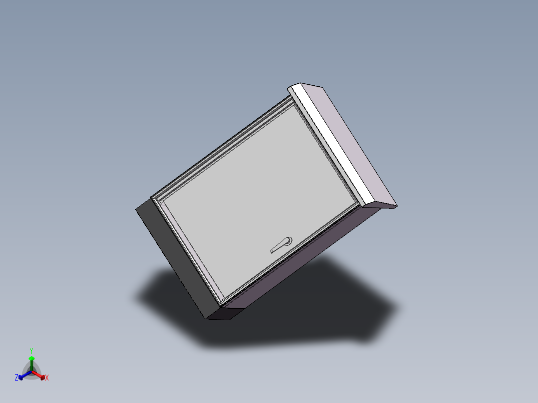 户外机箱（双层门）1000X650X350正等轴测图