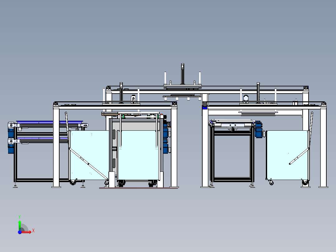 太阳能板自动组装线体sw20可编辑前视图