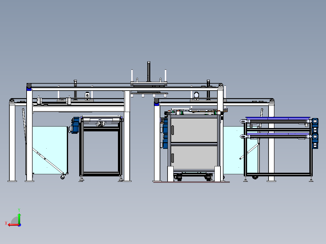 太阳能板自动组装线体sw20可编辑后视图