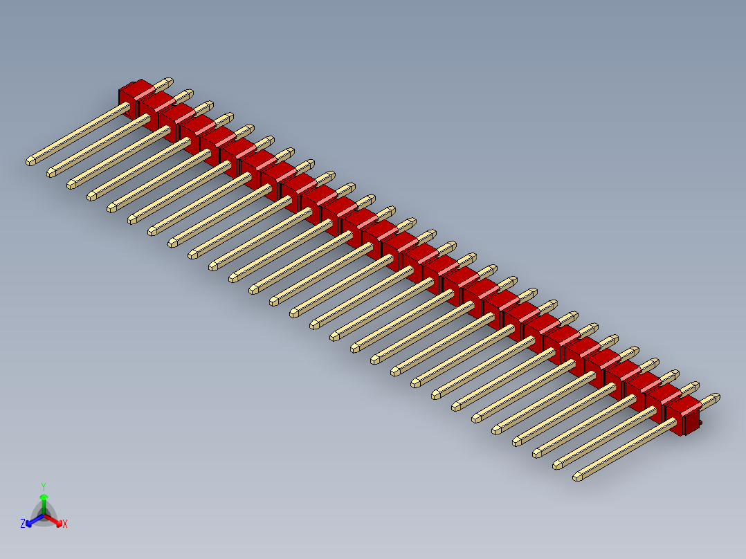 彩色公头100mil（2.54mm）系列-DS1021_red_1x28p_100mil_Type5_rev1.0