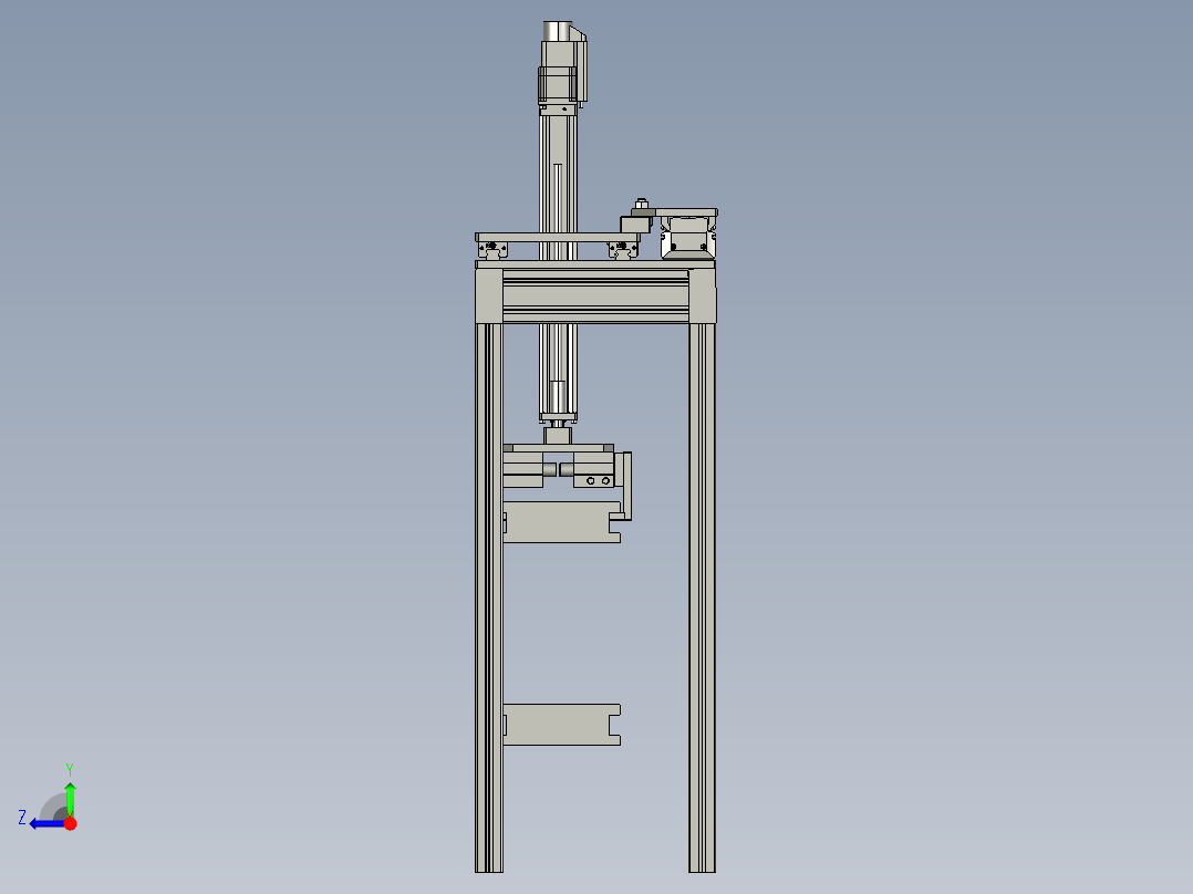 使用单轴机器人的中载传送组右视图