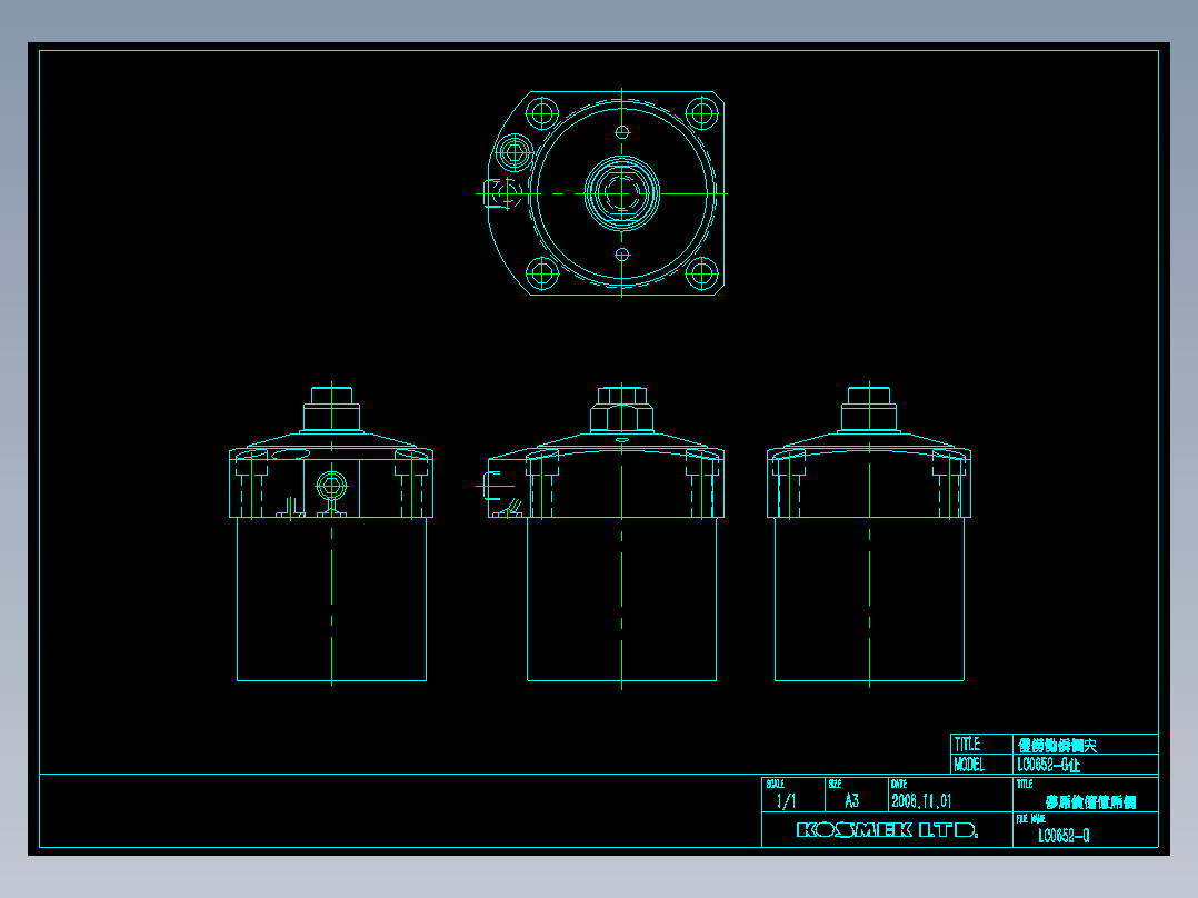 KOSMEKLC0652-Gx_rev1多系列多零件图纸模型多系列多零件图纸模型