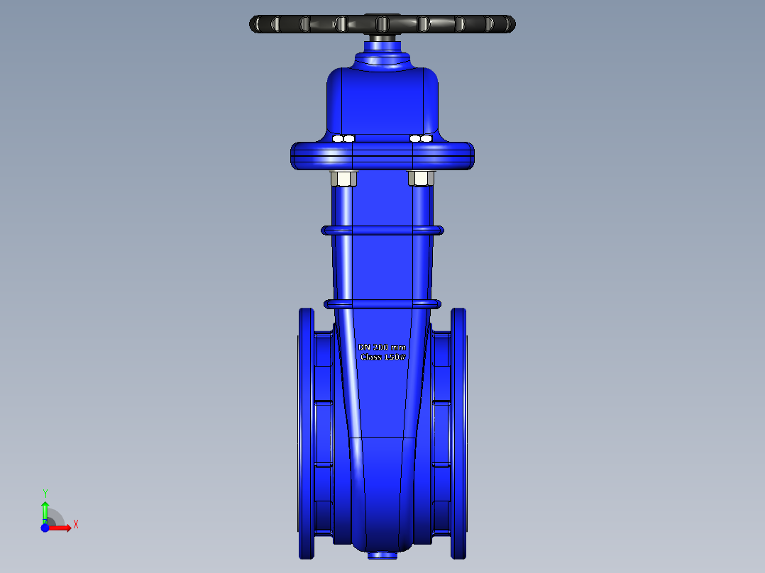 不锈钢闸阀17前视图
