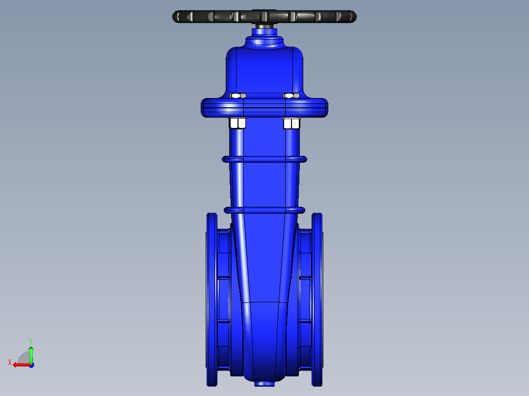 不锈钢闸阀17后视图