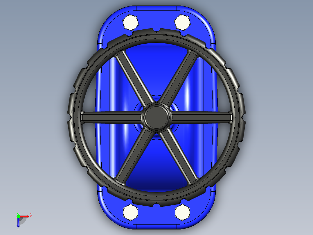不锈钢闸阀17俯视图