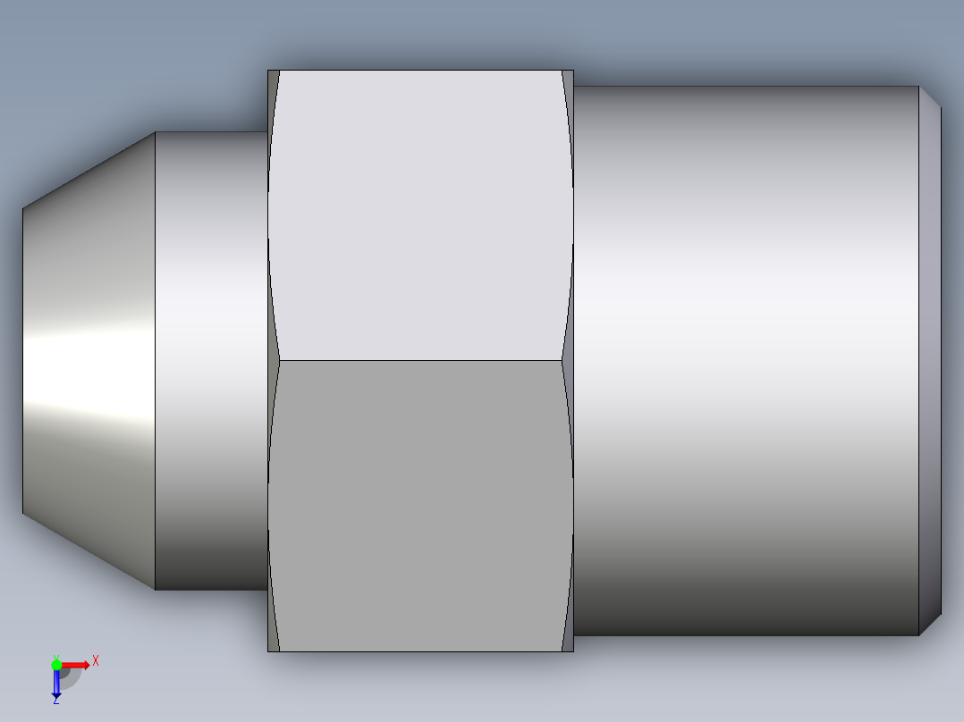 卡套式工业通用硬管接头EO_Weld_connector_AS10S71X俯视图