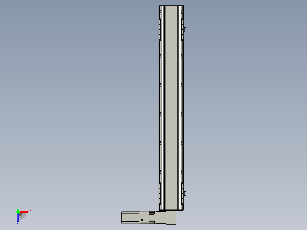 直线模组LHB17-L40-S1100-R(B)设计图纸俯视图