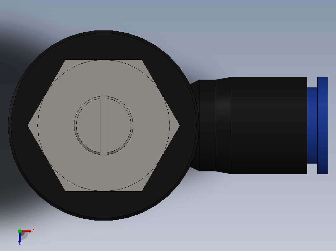 Ø8 x 1-2 - CONTROLE DE FLUXO 90° BANJO (C0K510848)俯视图