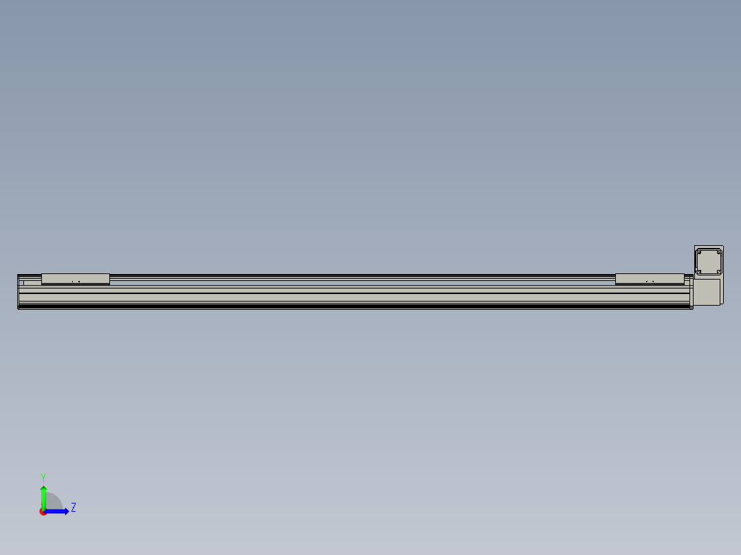 直线模组LHB21-L40-S1900-RU设计图纸左视图