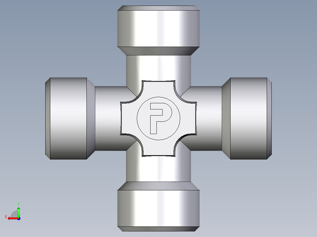 卡套式工业通用硬管接头EO_Union_cross_K10LCFX后视图