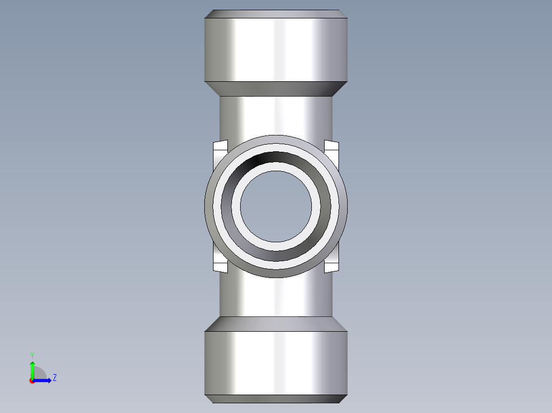 卡套式工业通用硬管接头EO_Union_cross_K10LCFX左视图