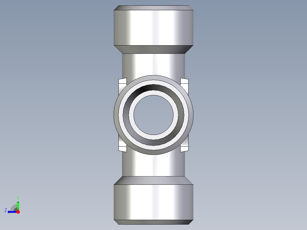 卡套式工业通用硬管接头EO_Union_cross_K10LCFX右视图