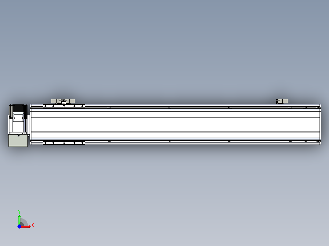 同步带滑台-半封闭B13H-L45-S700-LU-P40-D3前视图