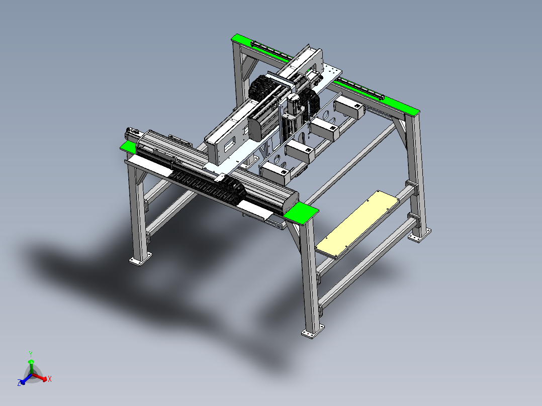 比亚迪新能源电池组装线-电芯贴膜相机检测工位（sw18可编辑+工程图+bom）
