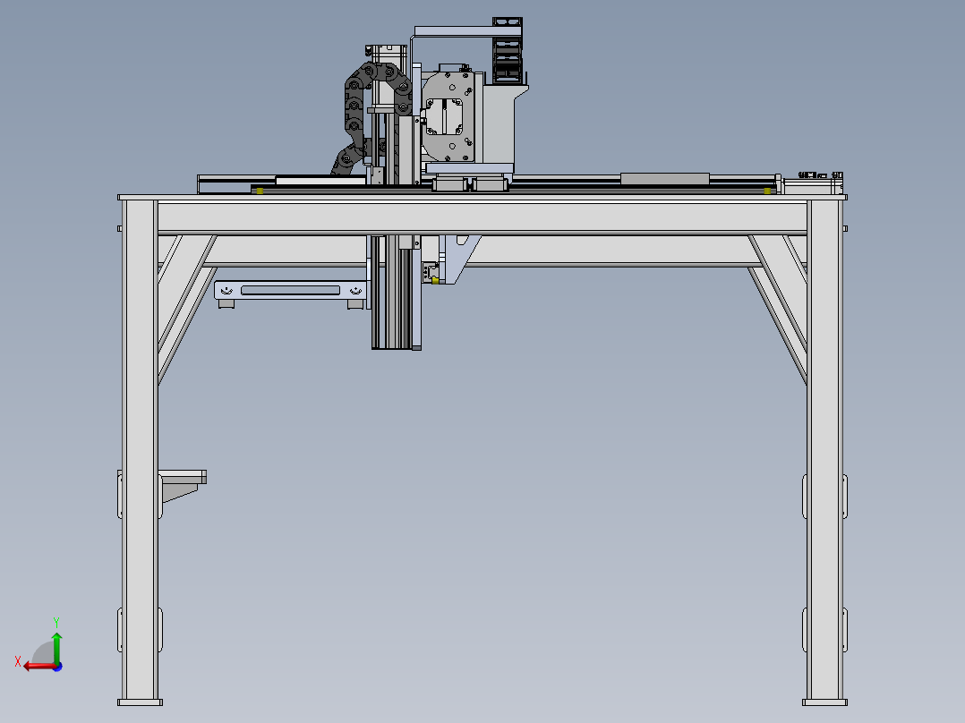 比亚迪新能源电池组装线-电芯贴膜相机检测工位（sw18可编辑+工程图+bom）后视图