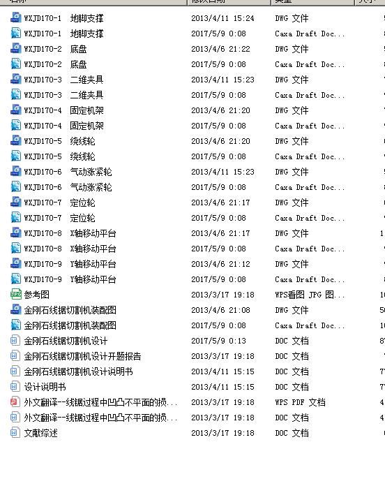 金刚石线锯切割机设计【全套CAD图纸+设计说明书【原创】115