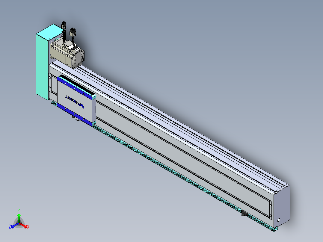 威洛博VC丝杆传动-无尘环境VC14-Lxx-C-S750-BR-ZP40-C3正等轴测图