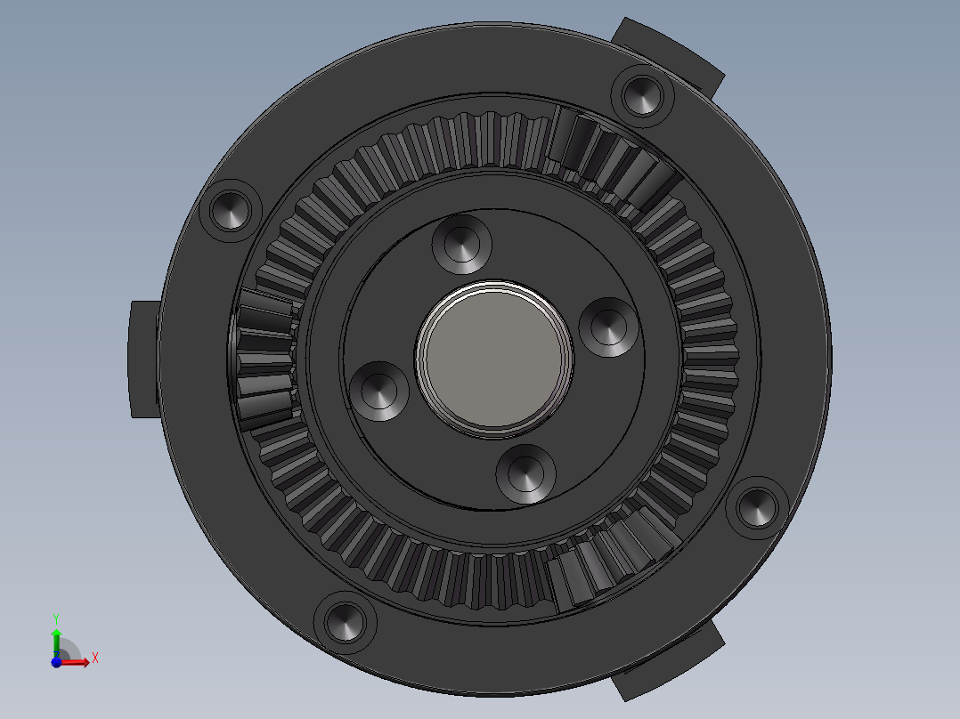 三爪卡盘装配前视图
