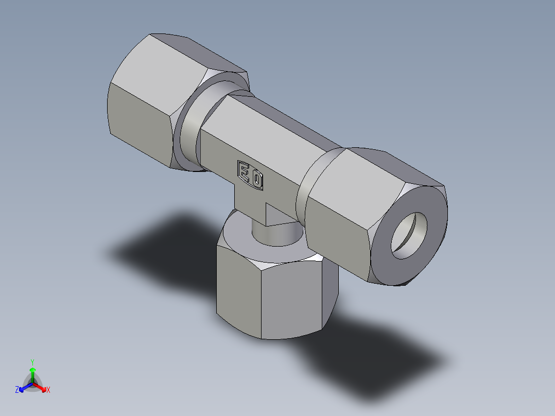 卡套式工业通用硬管接头EO_Standpipe_branch_tee_EVT08LCF