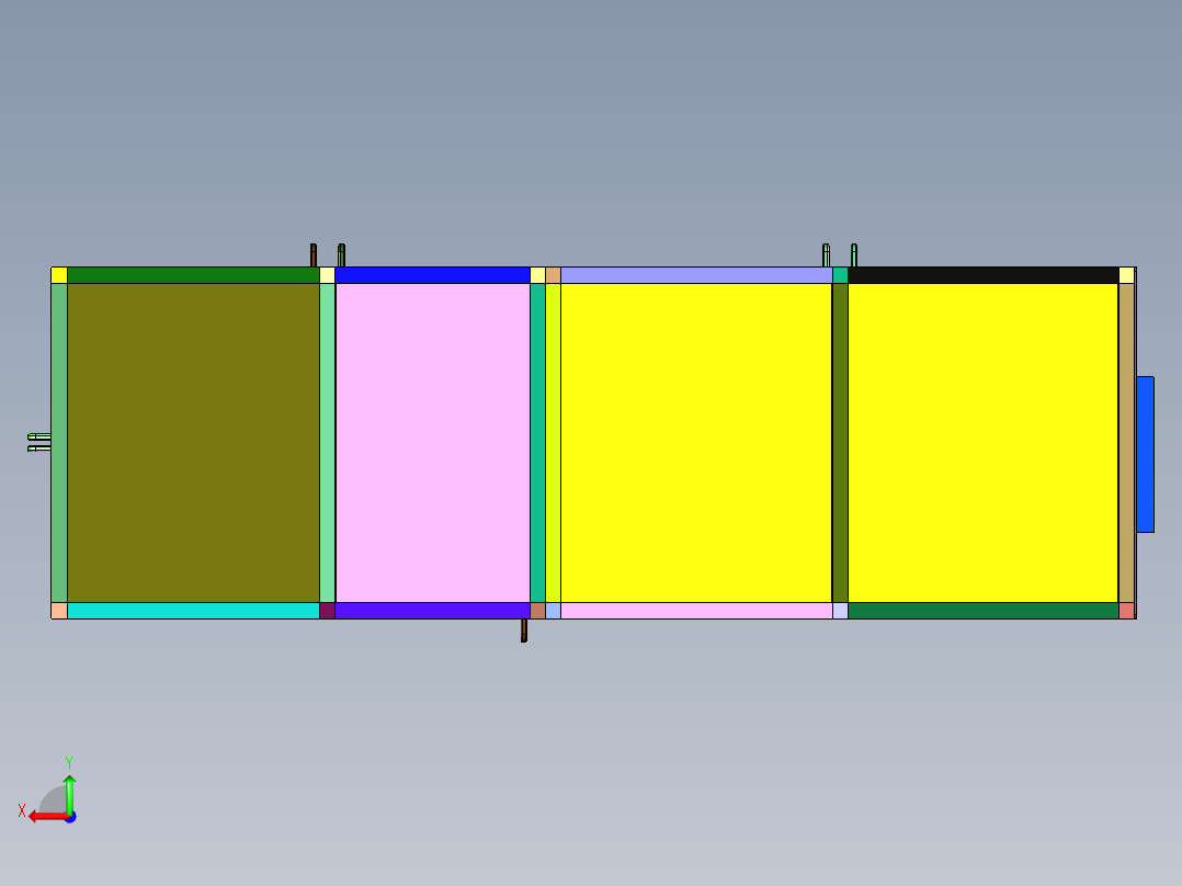 锂离子电池封装壳体冲坑装置后视图