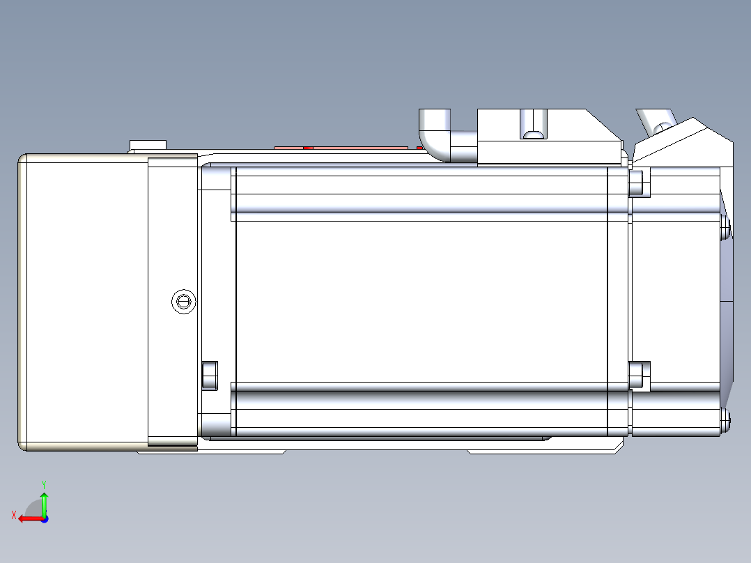 同步带全封闭直线模组TPA-HCB-110D-90-L1550-ML-Y-P40-N3后视图