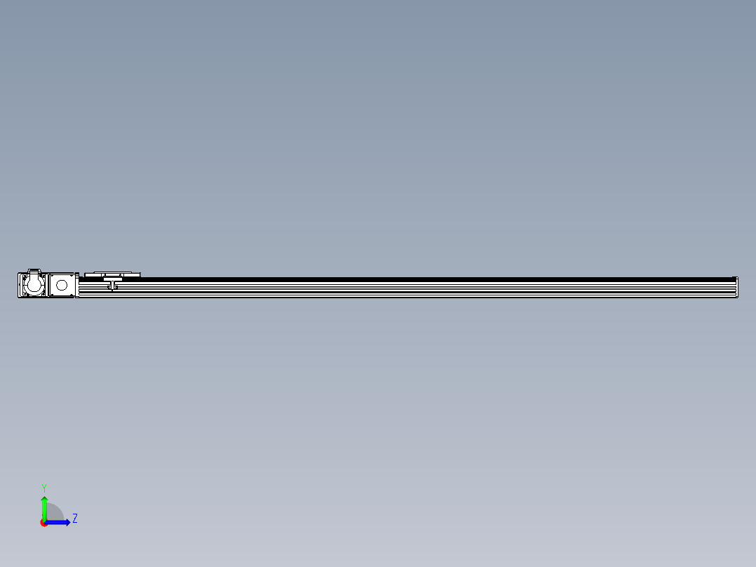 同步带全封闭直线模组TPA-HCB-110D-90-L1550-ML-Y-P40-N3左视图