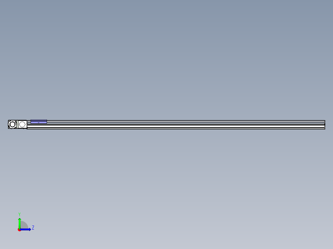 同步带滑台-半封闭B17H-L50-S2700-R-P75-D3左视图
