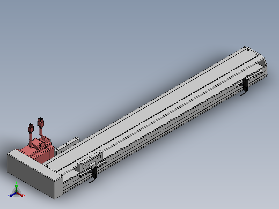 精密模组MY120-T10-600L-BR-P20B-C4-C正等轴测图