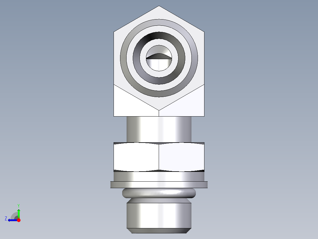 卡套式工业通用硬管接头EO_Adjustable_Locknut_elbow_WEE06LMOROMDCF右视图