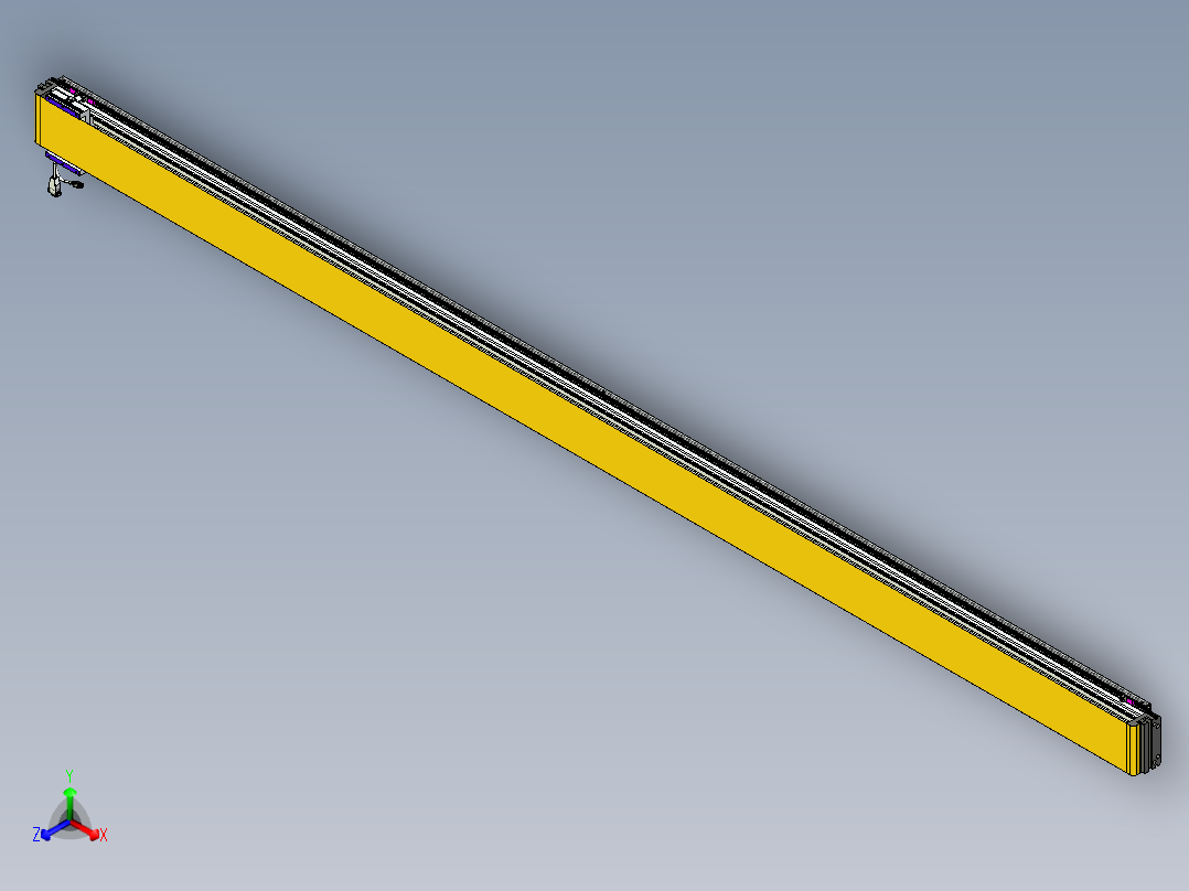 威洛博VL系列直线电机模组-VL14S1-S3400正等轴测图
