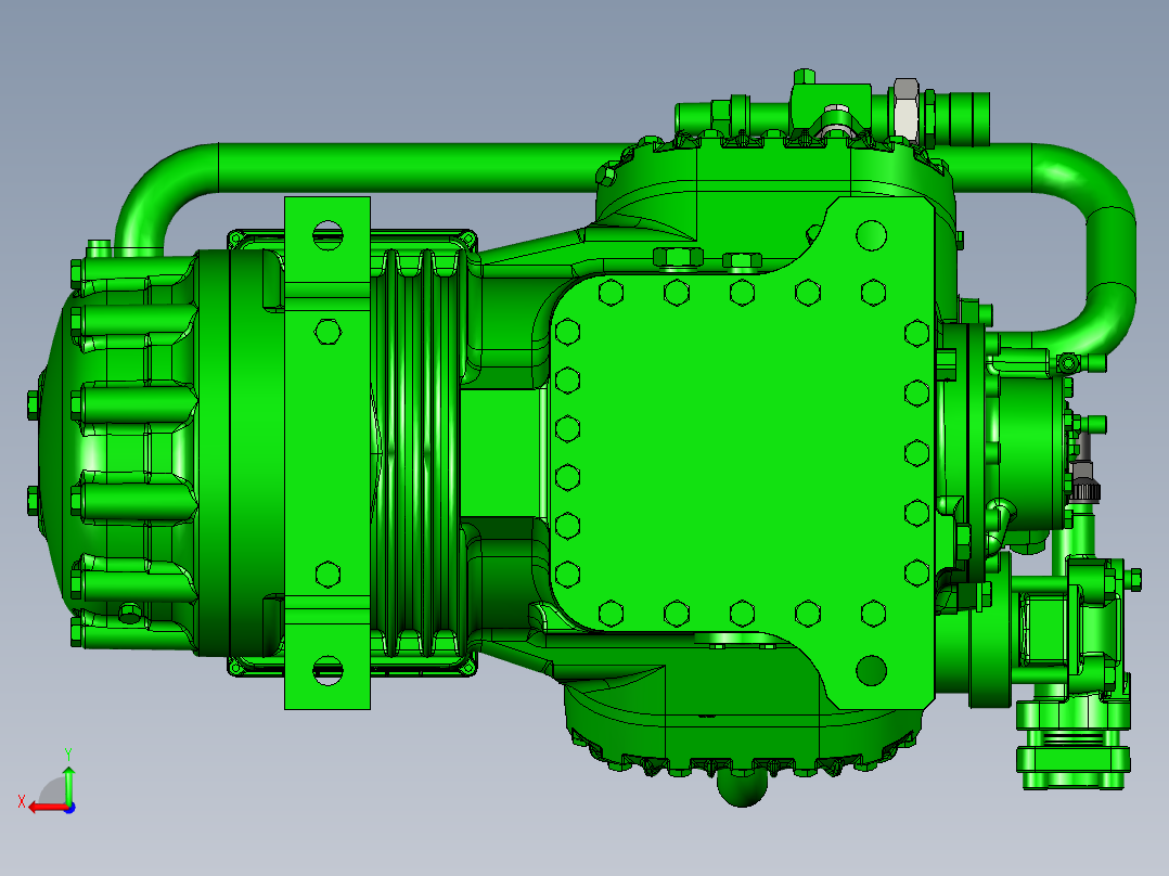 比泽尔S6F、S6J系列压缩机--stp后视图