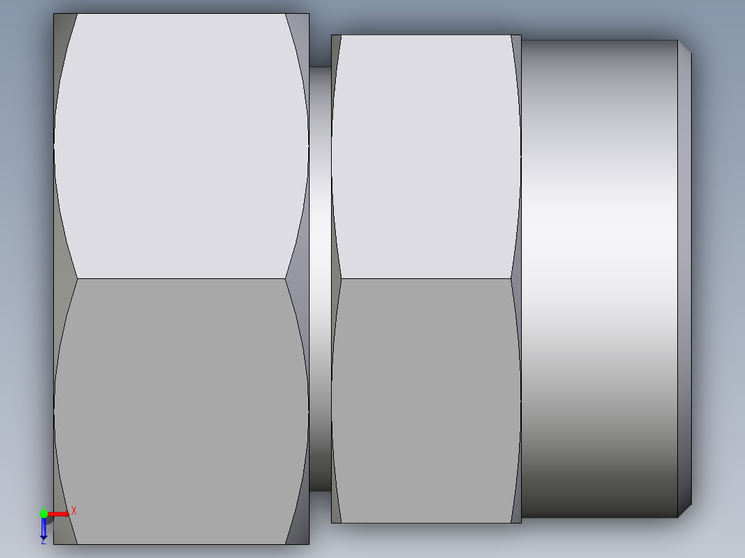 卡套式工业通用硬管接头EO_Distance_piece_adapter_DA35LOMD71俯视图