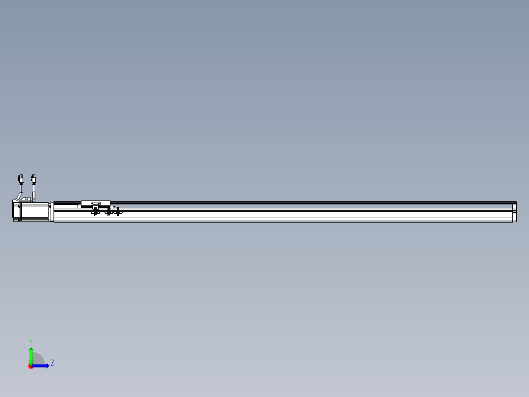 东锦丝杆传动-直线滑台模组DH102-C-L10-S1200-BC-P400W-C3左视图