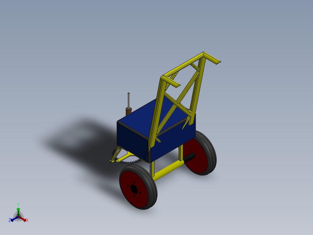 甘蔗收割机sugarcane-harvester-SW正等轴测图