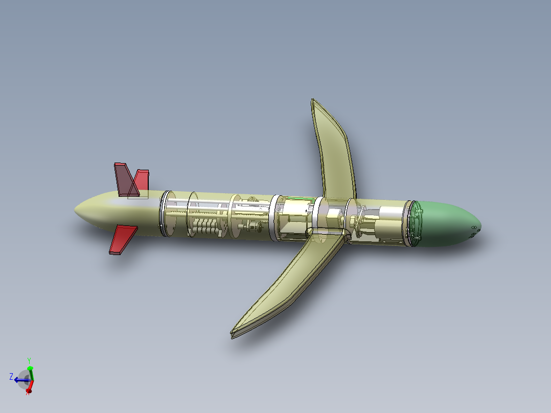 水下滑翔机建模仿真出图含三维+CAD1039898
