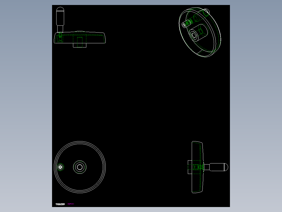 人體工學型二幅手輪ESW+I-2D多系列多零件图纸模型