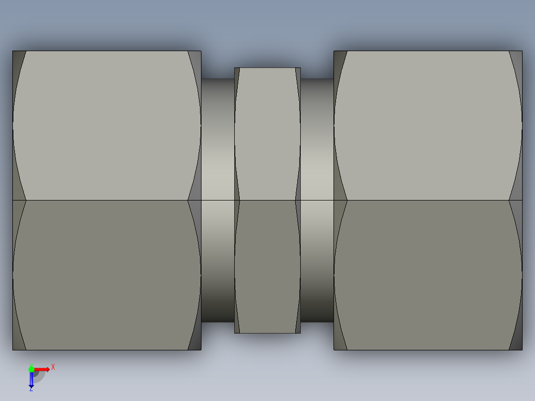 卡套式工业通用硬管接头EO Union G15ZL71俯视图