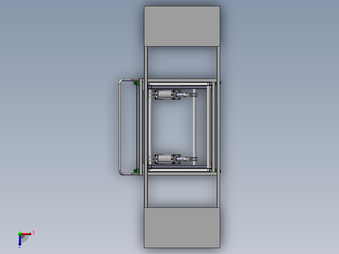 气动升降平台俯视图