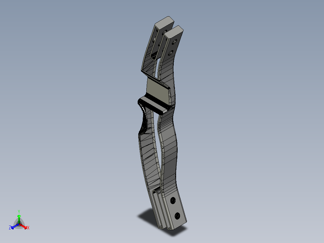 D1 反曲弓 Miniature_takedown_recurve_bow正等轴测图
