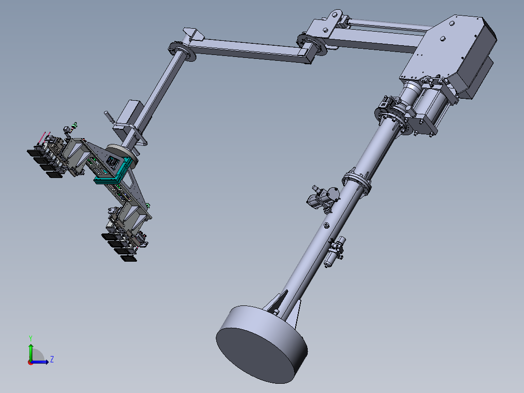 钣金件的助力搬运机械手sw20左视图