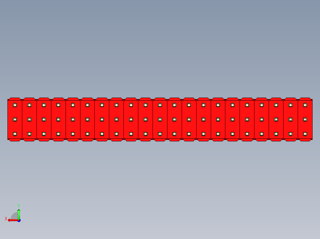 彩色公头100mil（2.54mm）系列-DS1021_red_3x21p_100mil_Type19_rev1.0后视图