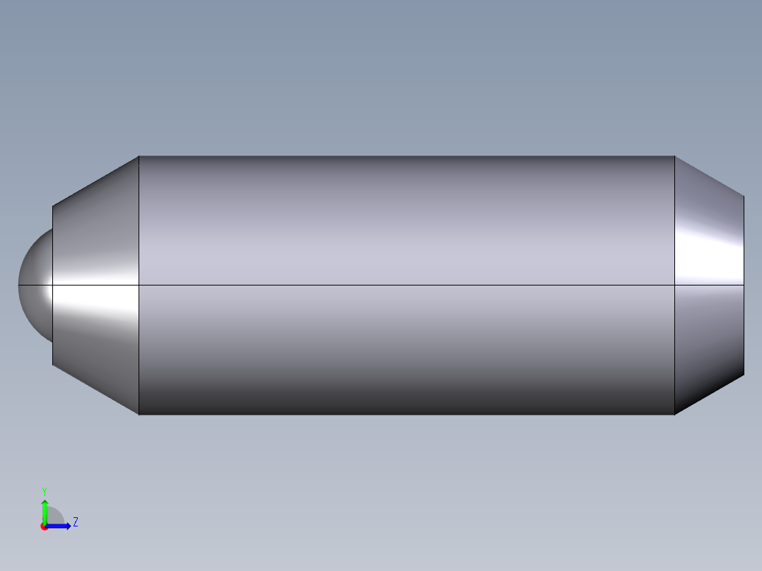 定位珠(輕荷重)(內六角)2203-3D多系列多零件图纸模型左视图