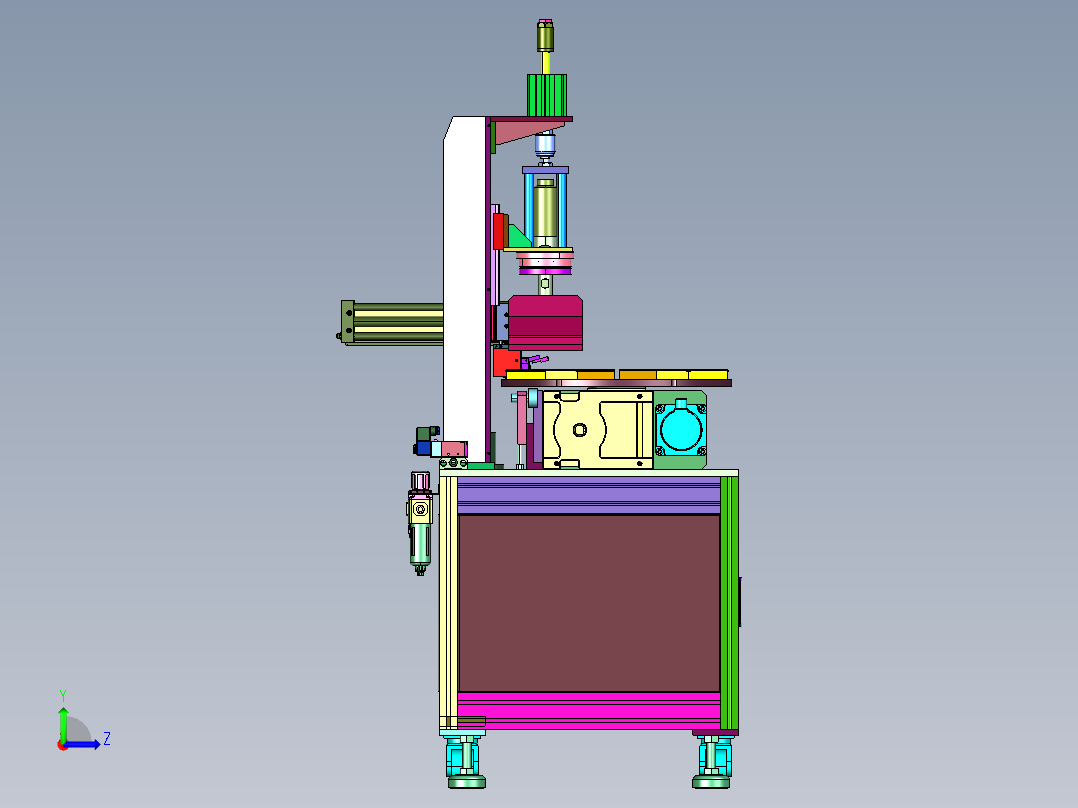 超声波折叠口罩焊边机左视图
