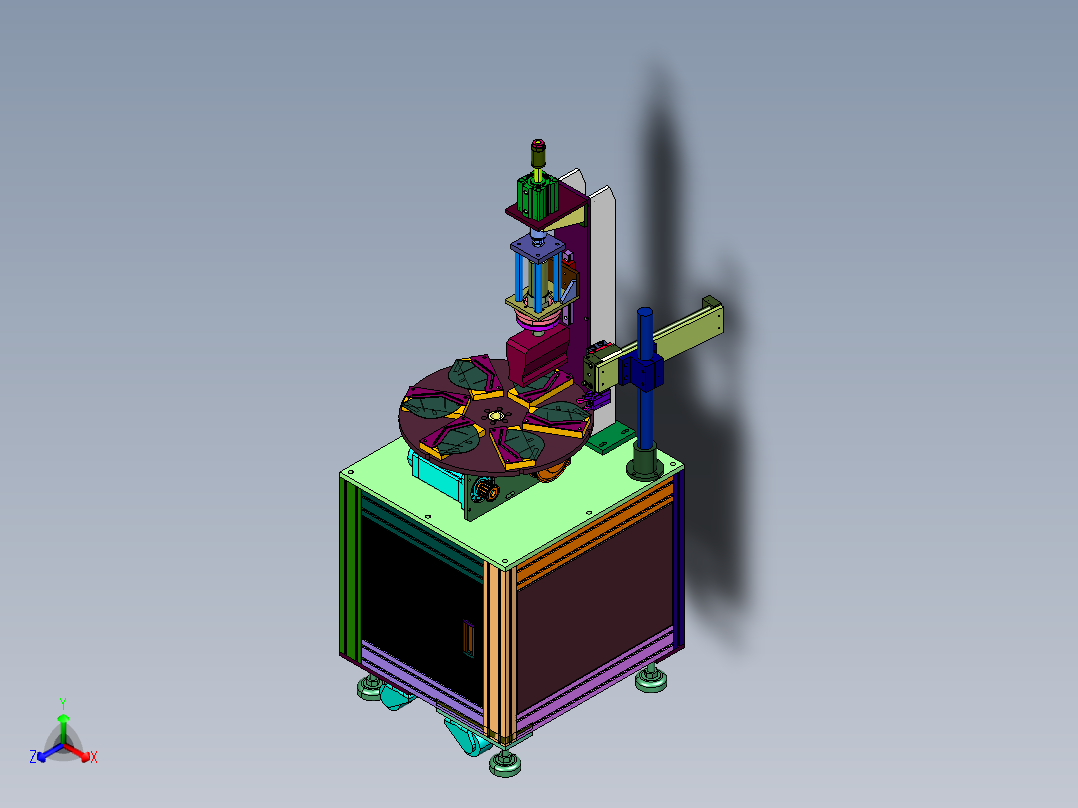 超声波折叠口罩焊边机正等轴测图