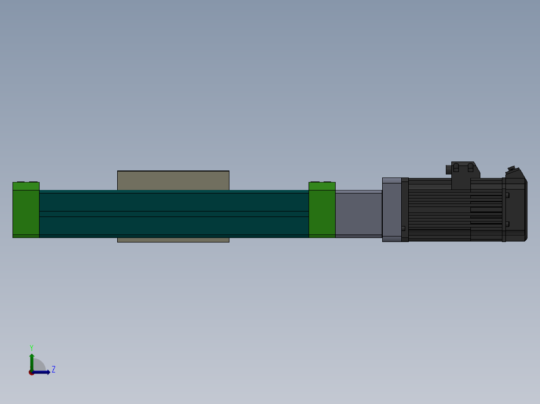 丝杆式模组DC45-SP-EG（100-1000mm）左视图