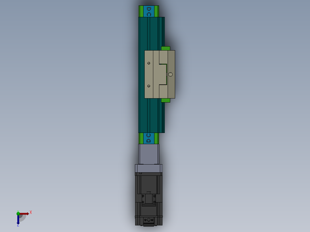丝杆式模组DC45-SP-EG（100-1000mm）俯视图
