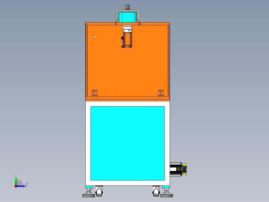 连续油管摩擦磨损试验台架模型左视图