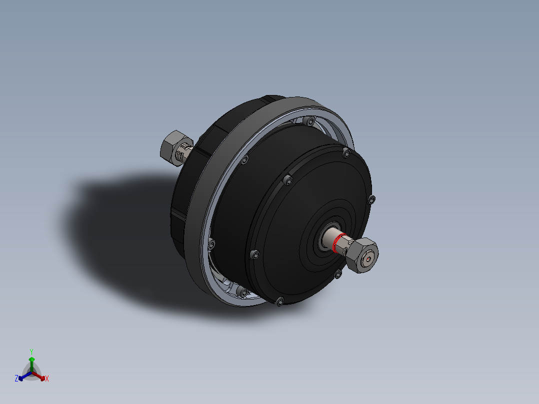 轮毂电机 (4)正等轴测图