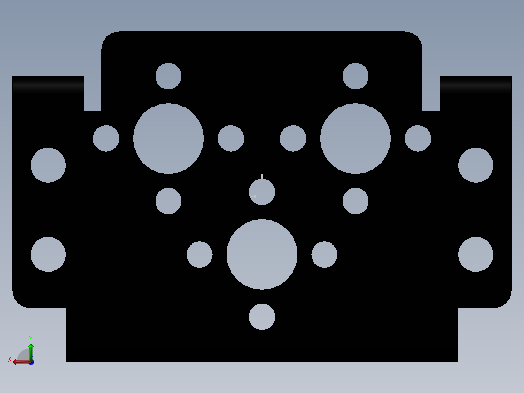 996R舵机支架后视图