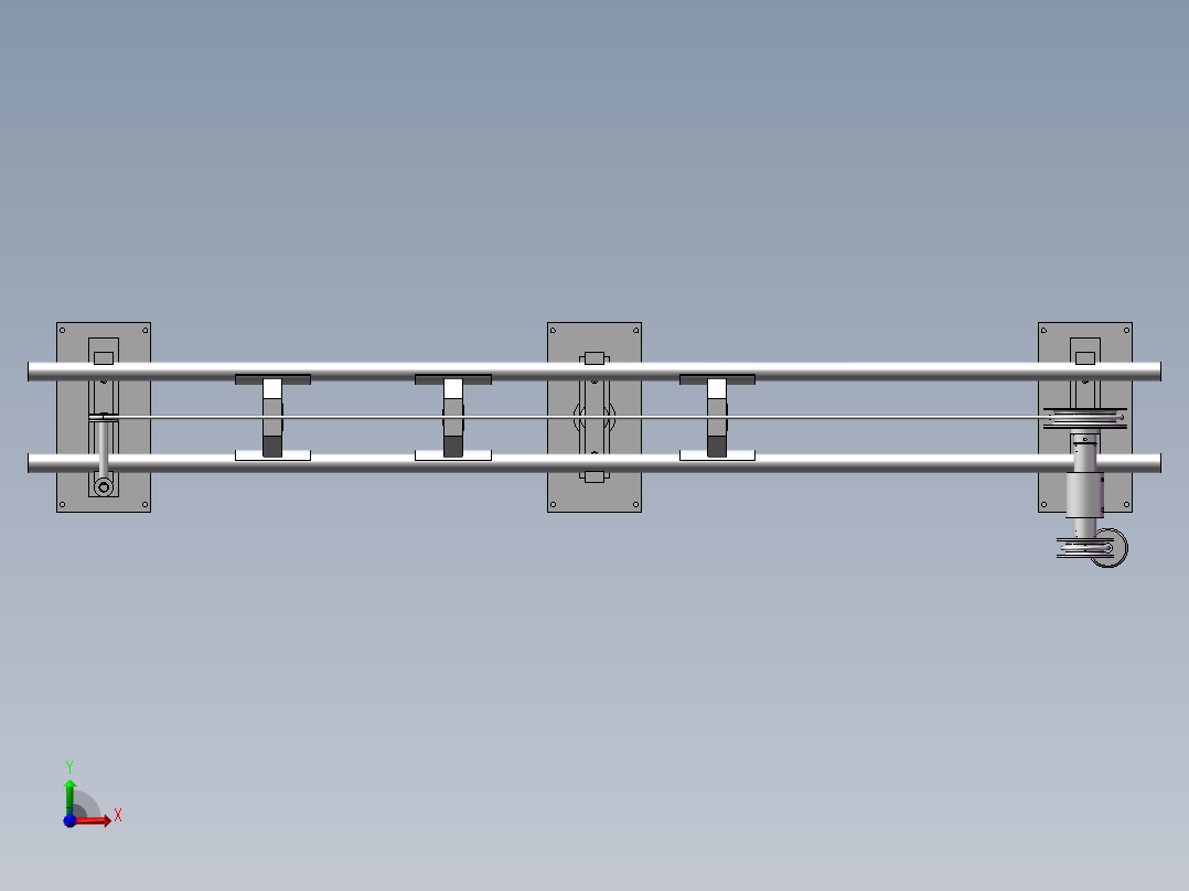 数控机床机械式自动送料机前视图